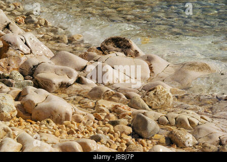 Kiesel am Strand - pebble sulla spiaggia 21 Foto Stock