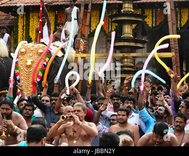 Immagini Stock induismo in Kerala - Thrissur pooram, Thrissur, Kerala, India Foto Stock