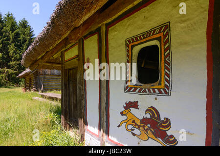 Museo a cielo aperto del primo Medioevo Unterrabnitz villaggio, house, Unterrabnitz-Schwendgraben, , Burgenland, Austria Foto Stock