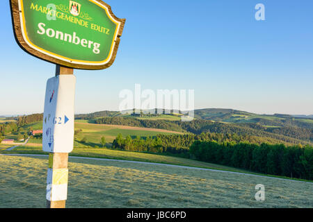 Montagne Bucklige Welt a Sonnberg, Edlitz, Wiener Alpen, Alpi Niederösterreich, Austria Inferiore, Austria Foto Stock