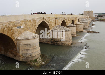 Il ponte romano di Cordova è un ponte nel centro storico di Córdoba, Andalusia, Spagna meridionale. Foto Stock