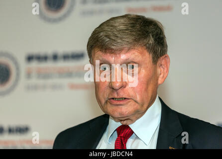 Poznan, Polonia, Leszek Balcerowicz, professore di economia e politica liberale Foto Stock