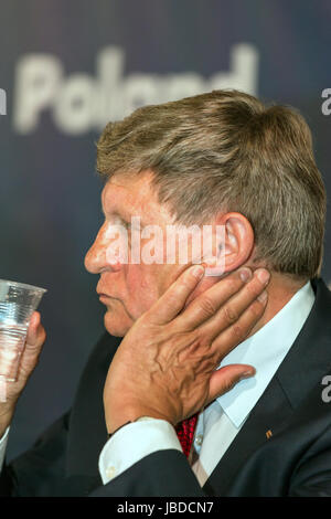 Poznan, Polonia, Leszek Balcerowicz, professore di economia e politica liberale Foto Stock