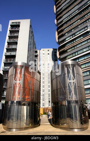 Base del Canaletto Tower City Road Islington Londra Foto Stock