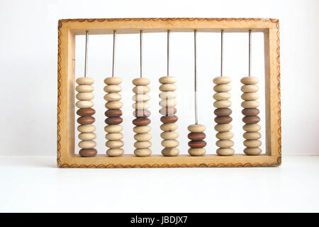 Economia sommersa. Abacus legno calcolatrice. Foto per il tuo design Foto Stock