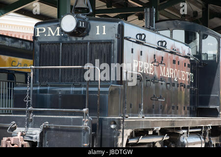BALITMORE, MD - 15 aprile: PM No.11 Pere Marquette ferrovia-GM EMD il modello SW-1 il 15 aprile 2017 Foto Stock