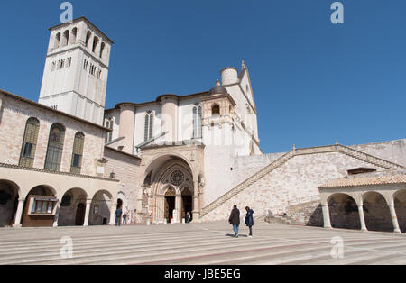 L'Italia, Assisi. La Basilica di San Francesco e altri siti Francescani Foto Stock