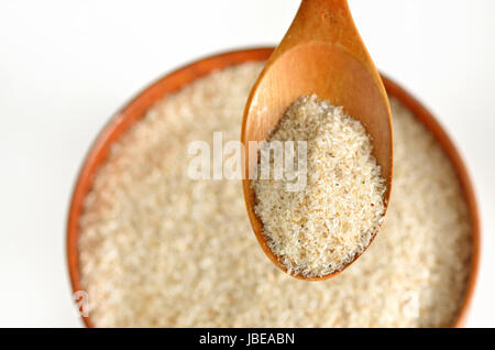 Psillio gusci di semi - supplemento dietetico, fonte di fibra solubile Foto Stock
