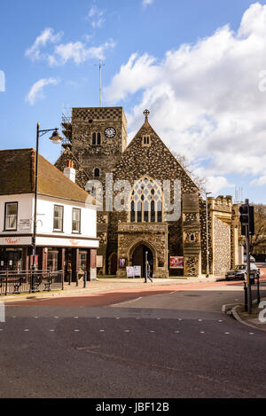 Chiesa della Santa Trinità, High Street, Dartford Kent Foto Stock