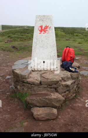 Il punto di innesco a Hay Bluff, Hay-on-Wye, Brecknockshire, Powys, il Galles, la Gran Bretagna, Regno Unito, Gran Bretagna, Europa Foto Stock