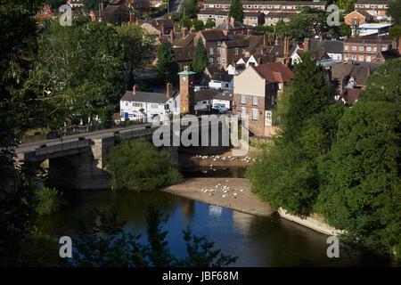 Vista dal castello passerella. Bridgenorth. Shropshire. Regno Unito Foto Stock