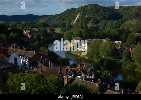 Vista dal castello passerella. Bridgenorth. Shropshire. Regno Unito Foto Stock