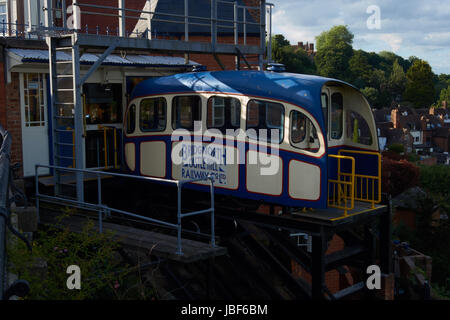 Bridgenorth Cliff Railway. Shropshire. Regno Unito Foto Stock