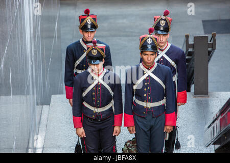 Cambio della guardia a Piazza Indipendenza, Montevideo, Uruguay Foto Stock