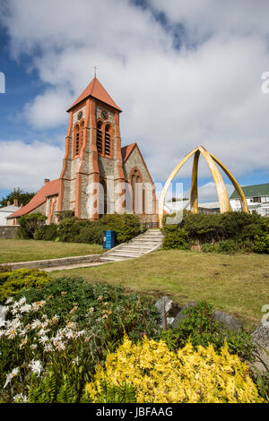La cattedrale di Christ Church a Port Stanley nelle isole Falkland Foto Stock