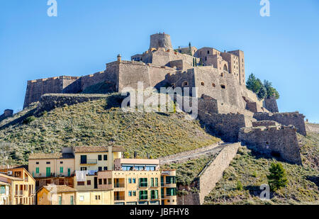 Castello di Cardona è un famoso castello medievale in Catalogna. Ora è un famoso run hotel o "parador'. Foto Stock