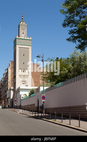 Grande Moschea di Parigi, Rue Georges Desplas, Francia. Foto Stock