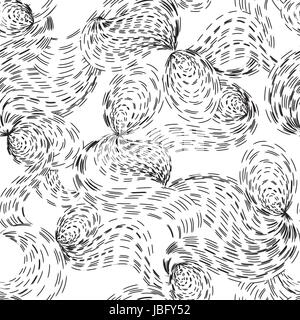 Abstract linea ripple seamless pattern. ondulato swirl sfondo ornamentale Illustrazione Vettoriale