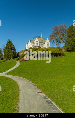 Immagine del vecchio palazzo reale di Bergen, gamlehaugen Foto Stock