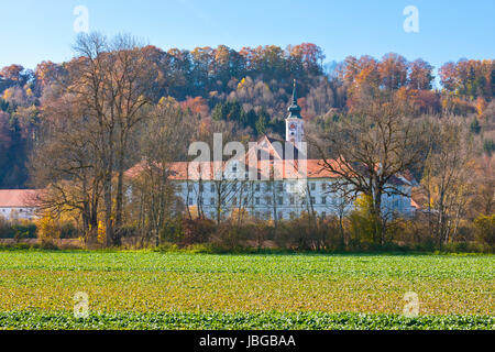 Kloster Schäftlarn, Bayern, Deutschland, Schaeftlarn Abbey, Baviera, Germania Foto Stock