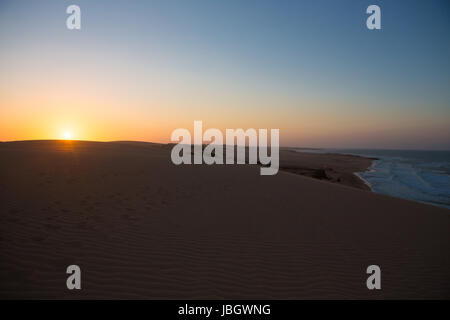 Vista al tramonto della costa colombiana in La Guajira vicino Punta Gallinas, Colombia 2014. Foto Stock