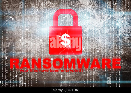 Ransomware,Cyber security concept Foto Stock