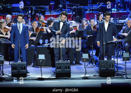 Napoli, Italia. 10rd, giugno 2017. il volo di eseguire per la "notte magica - un omaggio ai tre tenori" a etes arena flegrea, Napoli, Italia credito: mariano montella/Pacific Foto Stock