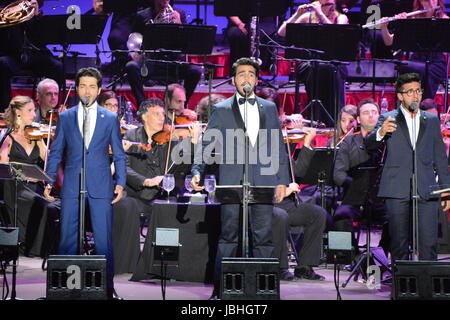 Napoli, Italia. 10rd, giugno 2017. il volo di eseguire per la "notte magica - un omaggio ai tre tenori" a etes arena flegrea, Napoli, Italia Foto Stock