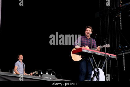 Newport, Isle of Wight, Regno Unito. 11 Giugno, 2017. Isle of Wight Festival Giorno 4 - band britannica Scouting per ragazze in esecuzione al IOW Festival, Seaclose Park Newport 11giugno 2017, UK Credit: DFP/fotografica Alamy Live News Foto Stock