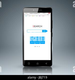 Browser e dispositivi mobili. Infografico Business. Illustrazione Vettoriale