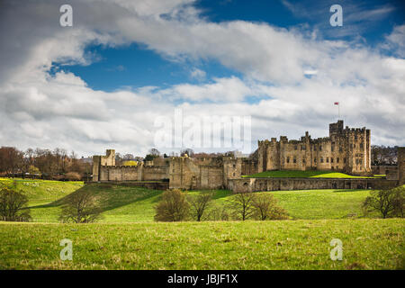 Alnwick Castle, Northumberland - Inghilterra Foto Stock