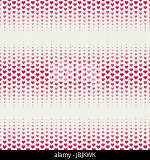 Seamless pattern. elegante texture halftone con ripetizione di cuori di diverse dimensioni. san valentino sfondo. elemento vettore di grafica de Illustrazione Vettoriale