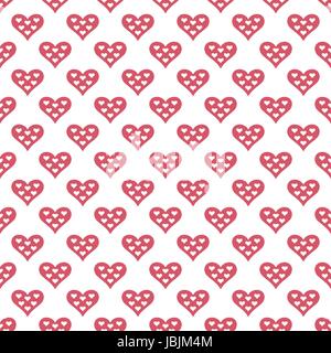 Seamless pattern. elegante elegante texture con ripetizione di cuori. san valentino sfondo. felice il giorno di san valentino Illustrazione Vettoriale