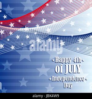 Giorno di indipendenza il 4 ° luglio. Illustrazione Vettoriale