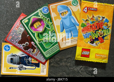 Creare il mondo Lego carte commercio, Londra Foto Stock