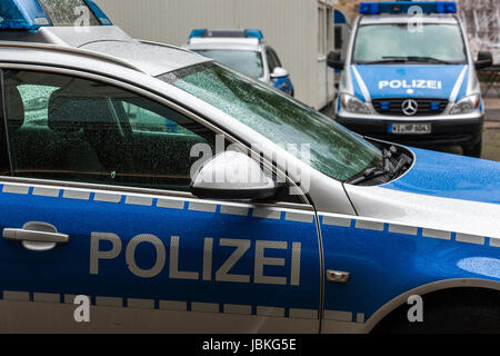 Il tedesco auto della polizia, polizia Germania Kassel, Assia, Europa Foto Stock