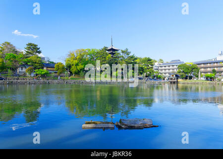 Nara, Giappone a Stagno di Sarusawa al giorno Foto Stock