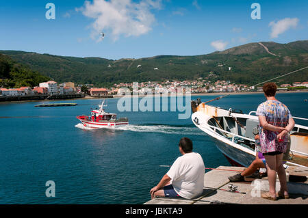 Vista panoramica, Muros, La Coruna provincia, regione della Galizia, Spagna, Europa Foto Stock