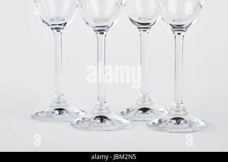 Closeup quattro calici di champagne. Foto Stock