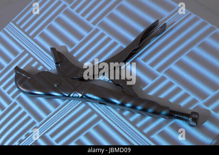 Struttura leggera 3d il pattern di scansione la tecnologia e le pinze di bloccaggio. Foto Stock