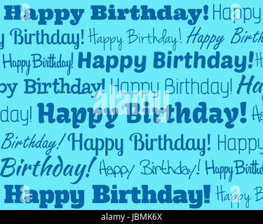 Happy Birthday - raccolta raggruppata di diversi testi Happy Birthday Illustrazione Vettoriale