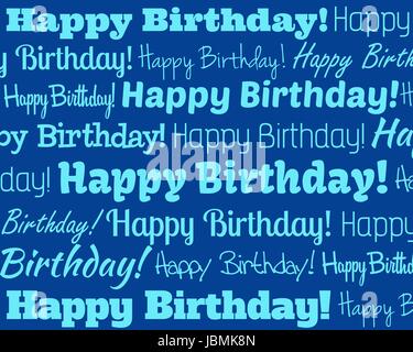 Happy Birthday - raccolta raggruppata di diversi testi Happy Birthday Illustrazione Vettoriale