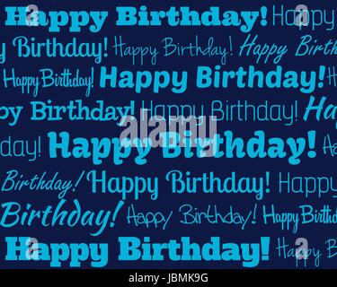Happy Birthday - raccolta raggruppata di diversi testi Happy Birthday Illustrazione Vettoriale