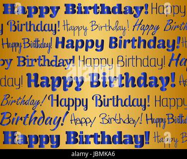 Happy Birthday - raccolta raggruppata di diversi testi Happy Birthday Illustrazione Vettoriale