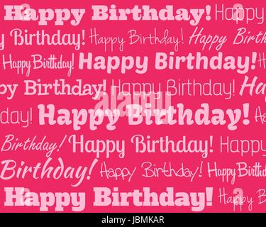 Happy Birthday - raccolta raggruppata di diversi testi Happy Birthday Illustrazione Vettoriale