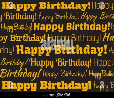 Happy Birthday - raccolta raggruppata di diversi testi Happy Birthday Illustrazione Vettoriale