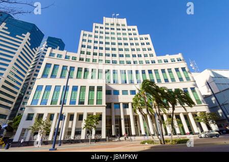 La Sala della Giustizia courthouse, su Broadway, nel centro cittadino di San Diego, la California del Sud, Stati Uniti d'America. Foto Stock