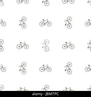 Seamless pattern di biciclette. Trendy ed elegante stampa sportiva Illustrazione Vettoriale