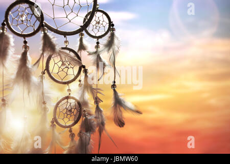 Dreamcatcher al tramonto con spazio di copia Foto Stock