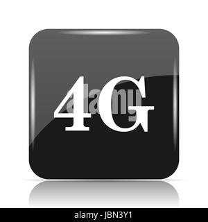 4G icona. Pulsante Internet su sfondo bianco. Foto Stock